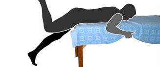 Reverse Leg Raise - Backrack Advanced Exercise bent leg diagram 