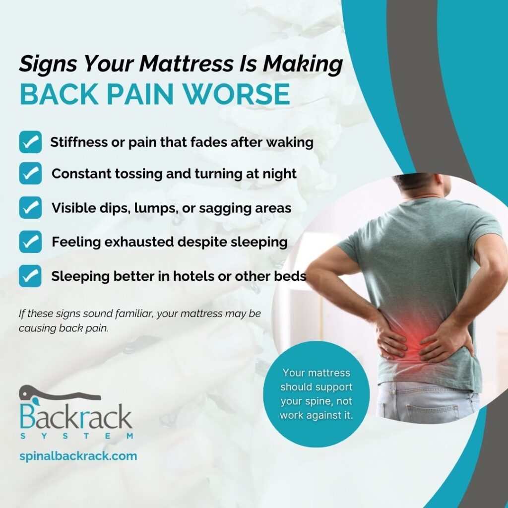 signs your mattress is making back pain worse